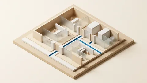 Modello architettonico esecutivo isometrico che illustra la segregazione dei dati particolari e la crittografia end-to-end con partizioni sicure su fondo caldo.